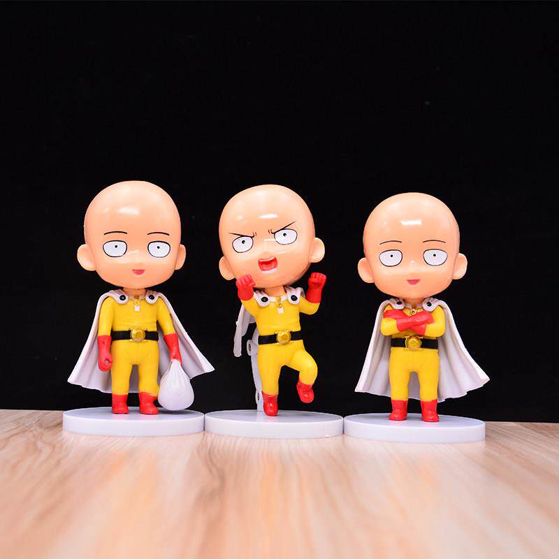 琦玉老师一拳超人ONE PUNCH-MAN Q版手办公仔人偶模型摆件黏土男
