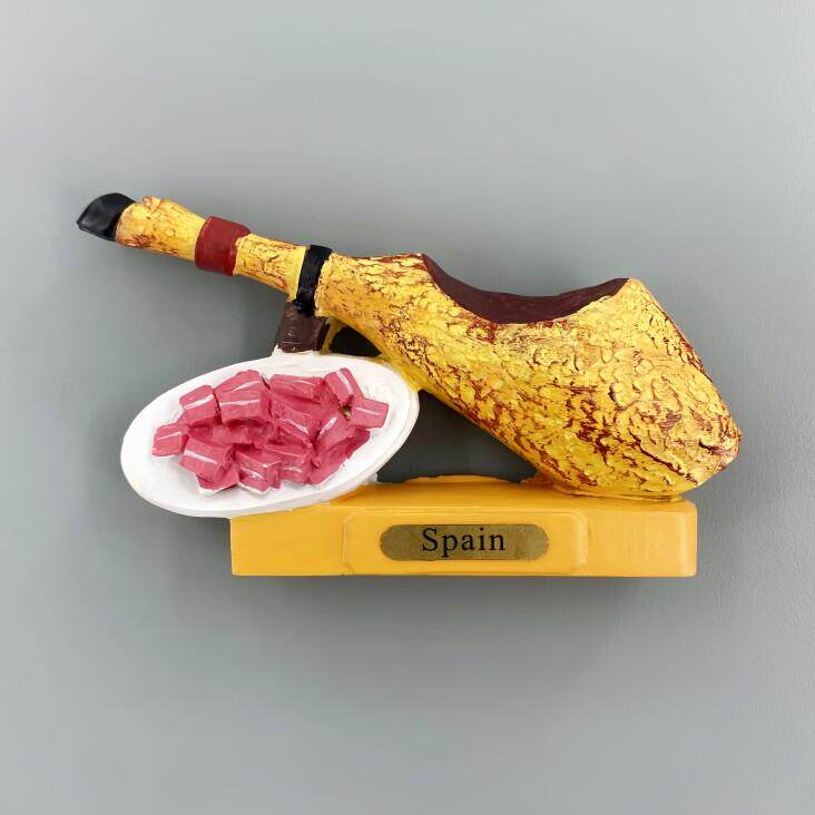 西班牙特色美食伊比利亚火腿旅游纪念创意立体装饰品磁力贴冰箱贴