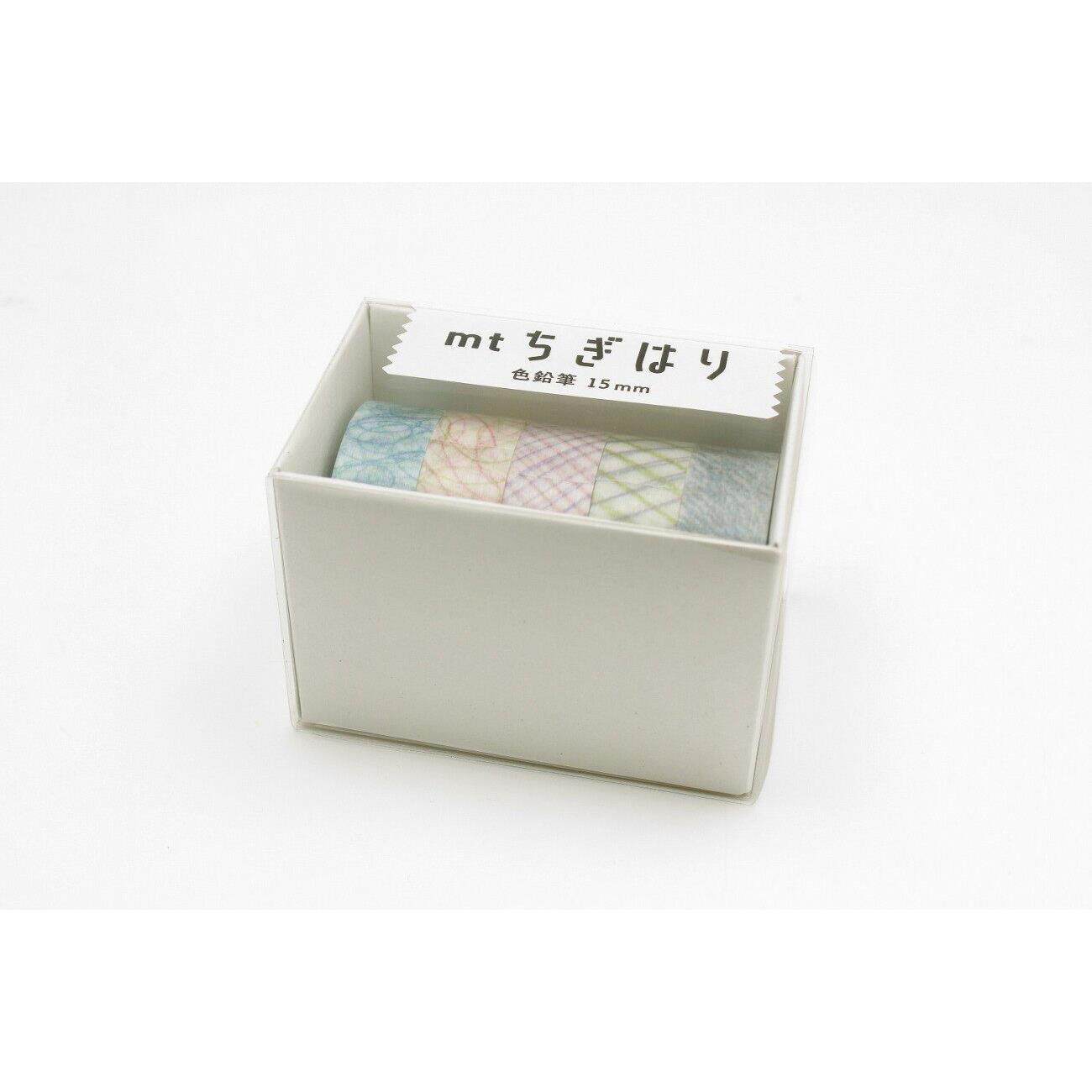 日本mt和纸胶带 手帐胶带 5组 彩色铅笔 MTTIGIS03幅15mm×7m