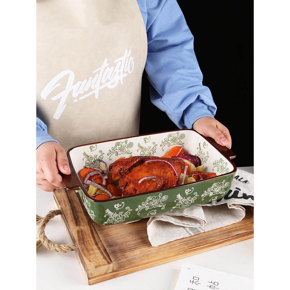 美式陶瓷餐盘焗饭盘家用烘焙烤碗大容量汤盘家居烤箱专用烤盘
