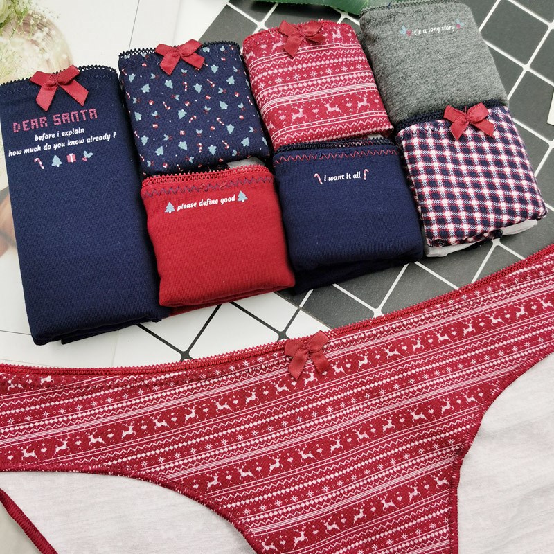 O家三条包邮纯棉女士中低腰三角裤亲肤舒适棉内裤