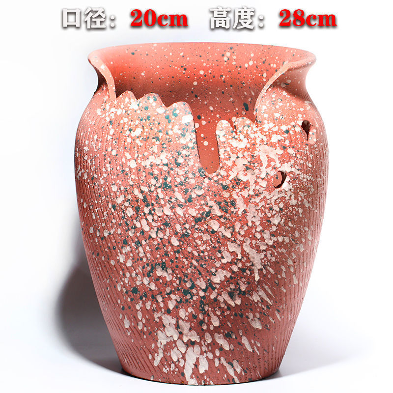 缺口造型悬崖瘦高多肉花盆切口陶瓷粗陶植物法师花卉老桩透气陶罐