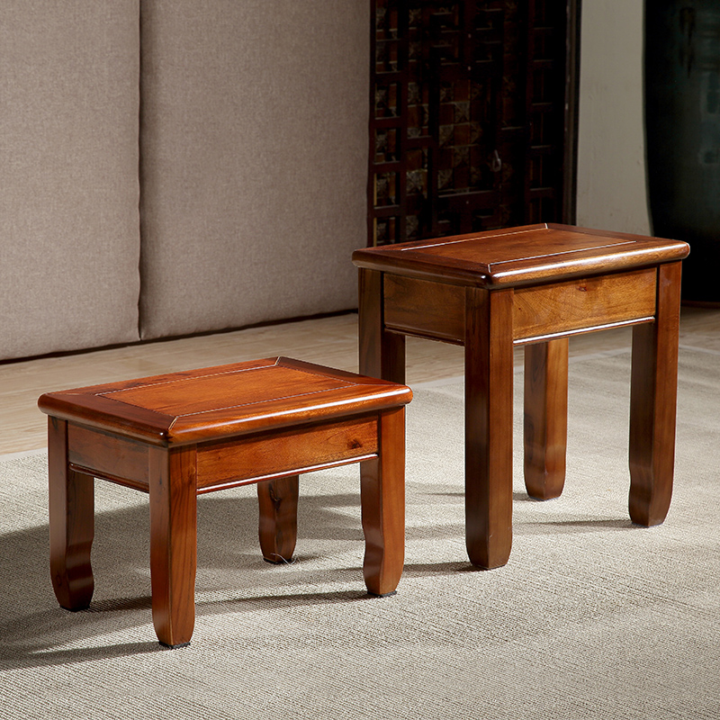 香樟实木凳子家用换鞋凳打坐凳板凳置物凳小矮凳沙发凳餐桌凳整装