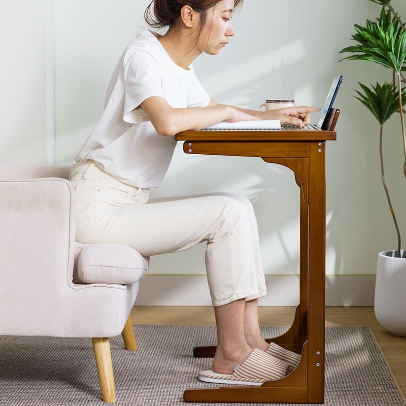 书桌简约家用木艺腿台式电脑桌卧室学生简易学习桌办公桌写字桌子