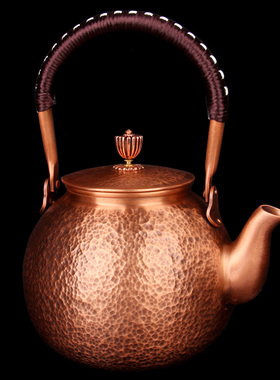 卓好 紫铜壶烧水壶手工铜茶壶铜水壶铸铜煮茶器电陶炉煮茶壶