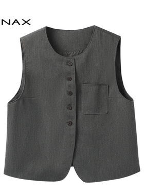 TENAX 2025秋新款宽松大码中年时尚百搭休闲内搭外穿西装背心马甲