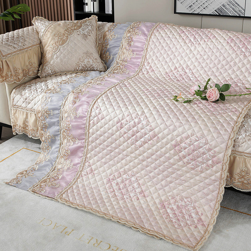 欧式沙发垫四季通用高档奢华贵妃防滑蕾丝沙发套罩巾全盖布靠背巾