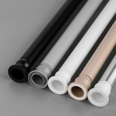 免打孔浴帘杆 一 卫生间浴室淋浴撑杆直杆型晾衣杆伸缩杆 简