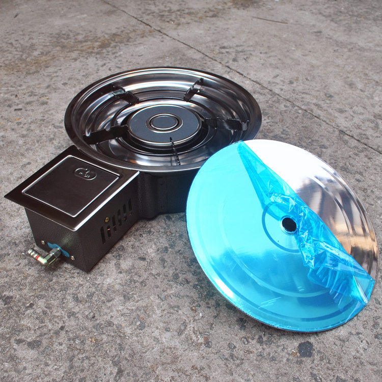 搪瓷红外线节能韩式火锅炉嵌入式燃气灶火锅灶商用豪华