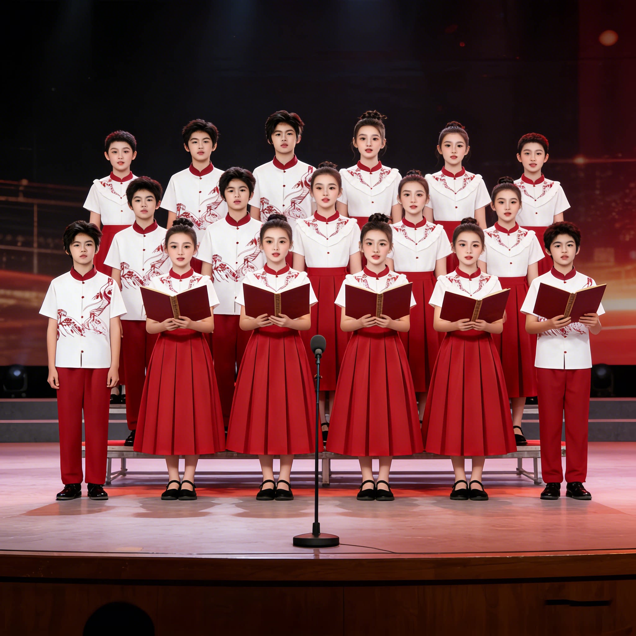 十一儿童合唱演出服中小学生中国儿童演出服