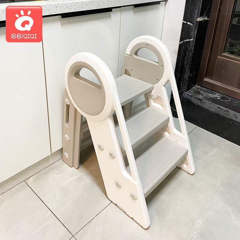儿童登高梯子宝宝洗手梯脚踏凳小楼梯台阶洗漱台踩凳可折叠扶手梯,住宅家具,儿童踏脚凳（原婴童）,淘宝优惠券,粉丝福利购,淘宝优惠卷