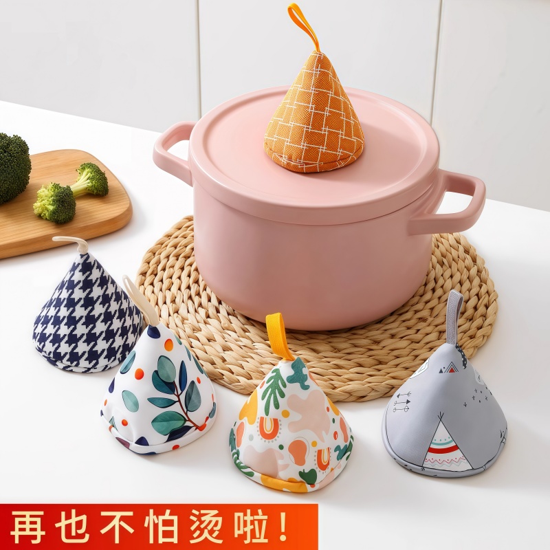 日式可爱防烫锅盖帽厨房锅把手取碗夹砂锅炖锅耳套耐高温隔热手套