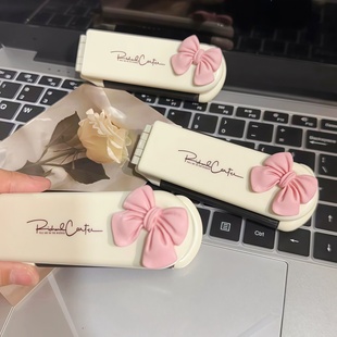 蝴蝶结梳子随身便携折叠女孩女士专用长发气囊气垫按摩镜子梳一体