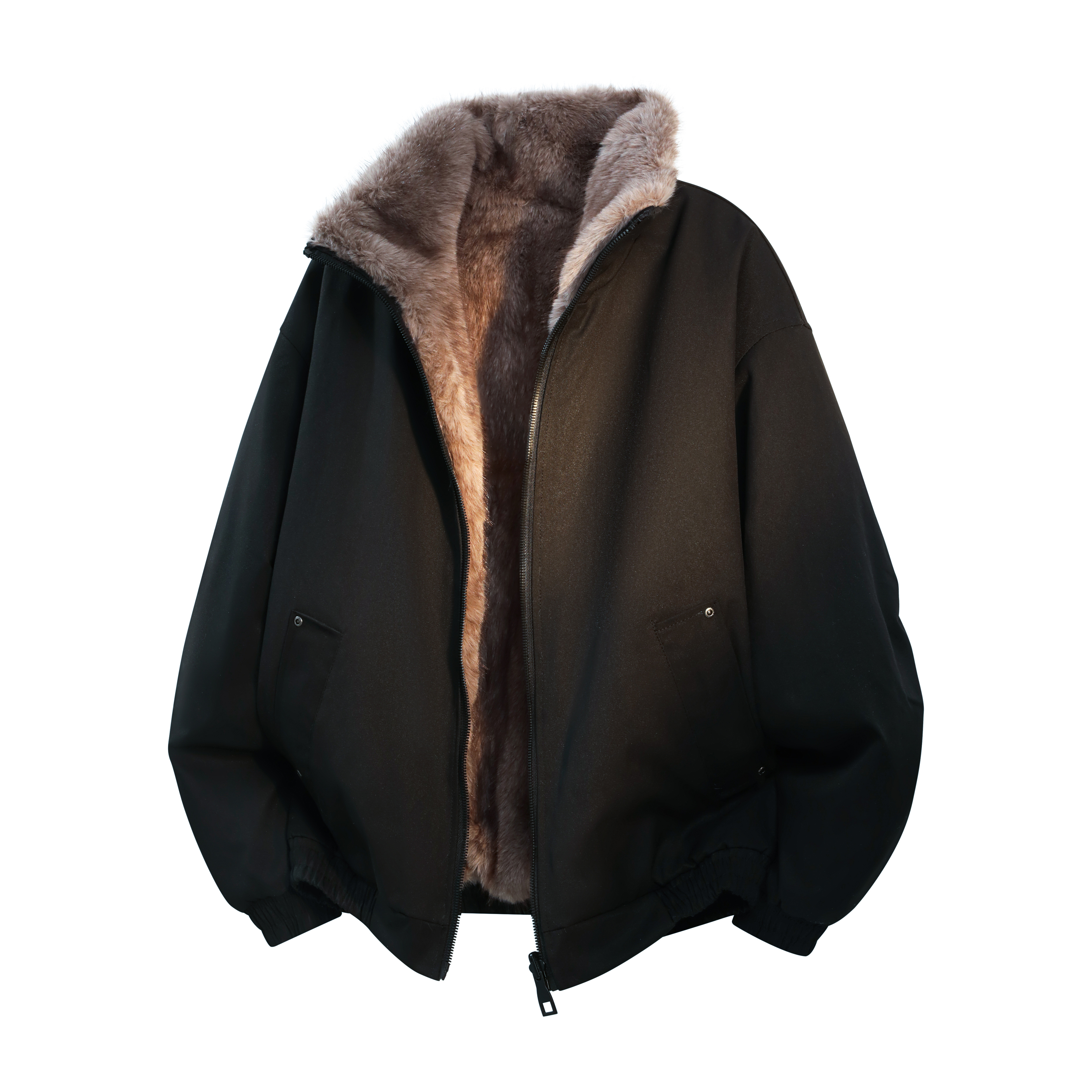 GKKRT加厚保暖双面穿座山雕棉服