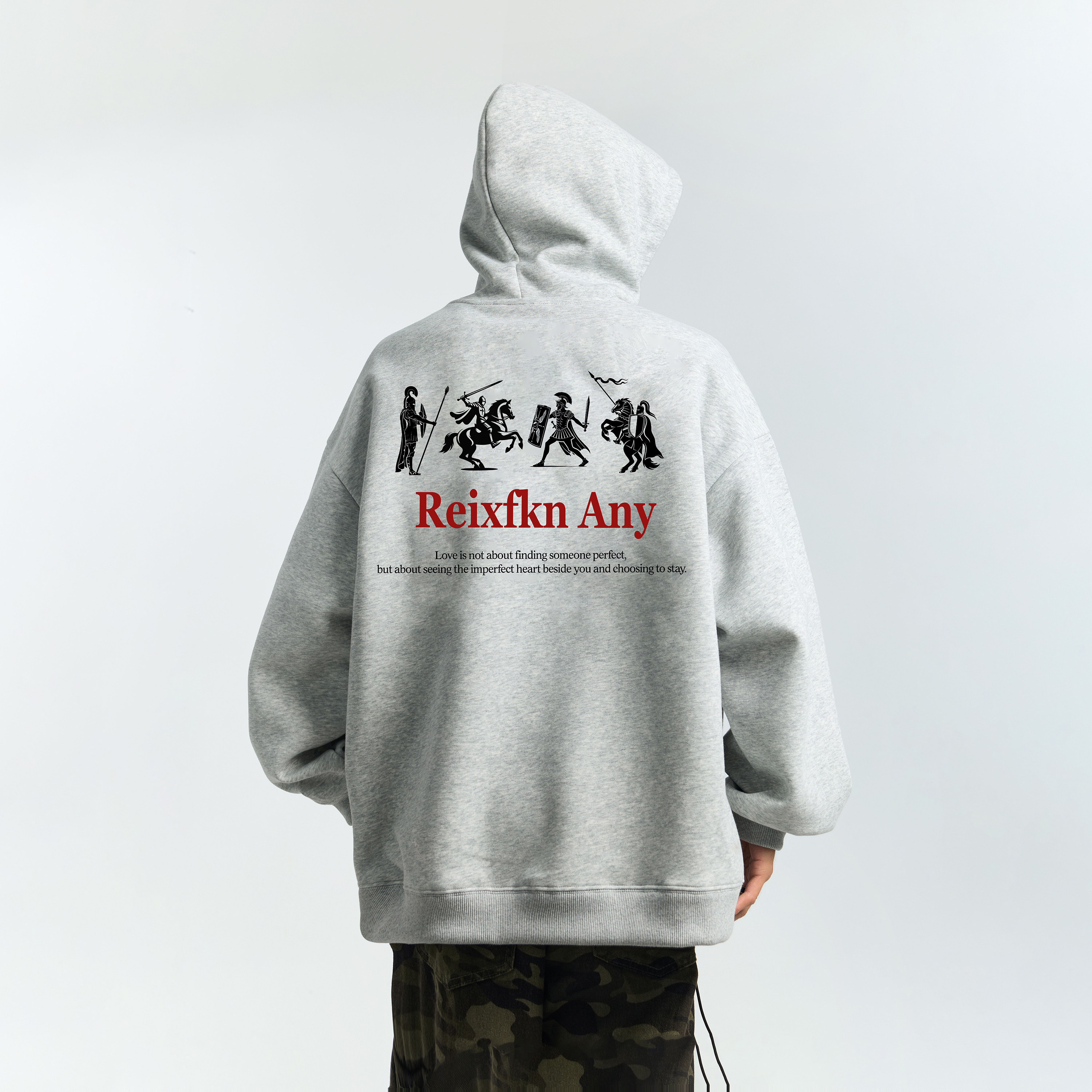 GKKRT复古加绒加厚连帽卫衣男图片