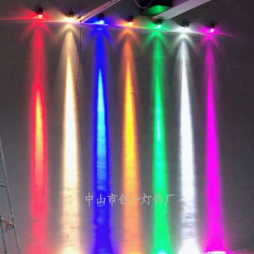 一束光超亮led防水聚光射灯酒吧别墅店铺外墙大门柱子灯七彩壁灯