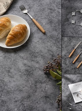 灰色石纹PVC背景纸 防水大尺寸桌面布景场景布置拍照摄影拍摄道具