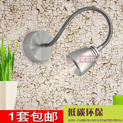 led射灯3W单灯阅读灯 软管射灯明装背景墙灯led壁灯床头灯镜前灯