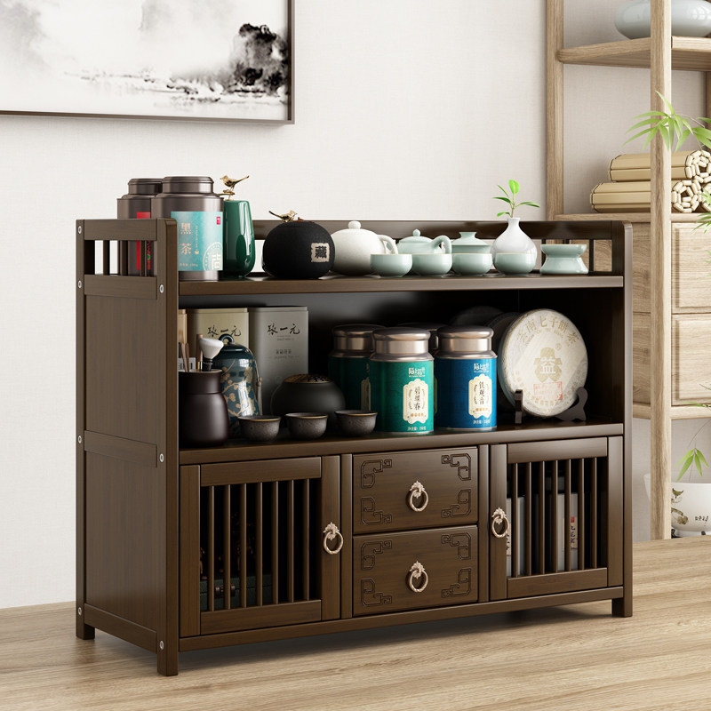 茶水柜置物架台式博古架收纳柜茶架子中式桌面楠竹小型茶柜多宝阁,住宅家具,多宝格/博古架,淘宝优惠券,粉丝福利购,淘宝优惠卷