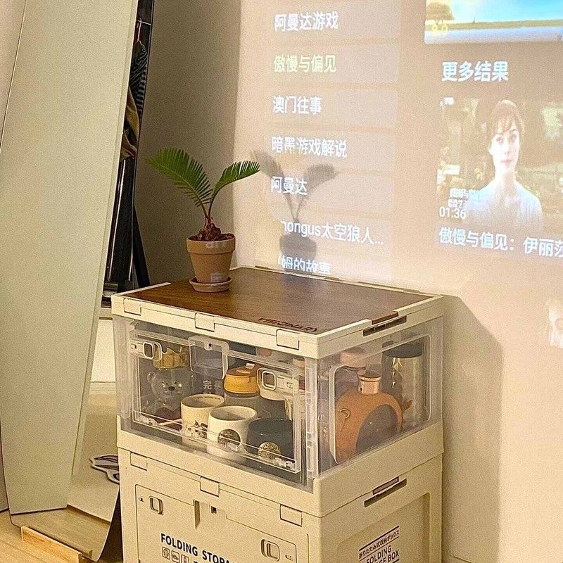 透明收纳箱全透户外侧开折叠箱汽车后备箱家用露营箱储物整理箱子