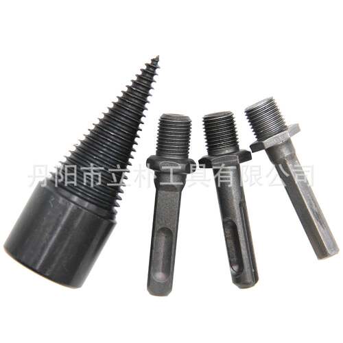 发黑可换柄劈柴钻头32mm42mm电锤机用破木头用圆柄方柄电动工具