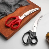 弯头韩式 烤肉剪刀料理蔬菜食物烧烤剪子牛排不锈钢厨房剪刀