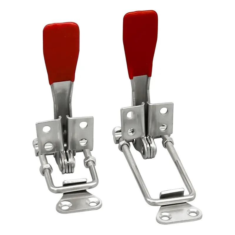 304不锈钢90度直角夹具 可调锁扣锁夹搭扣箱扣快速压紧器门栓肘夹