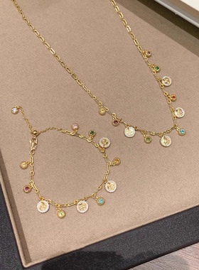 多巴胺几何流苏项链女吊坠