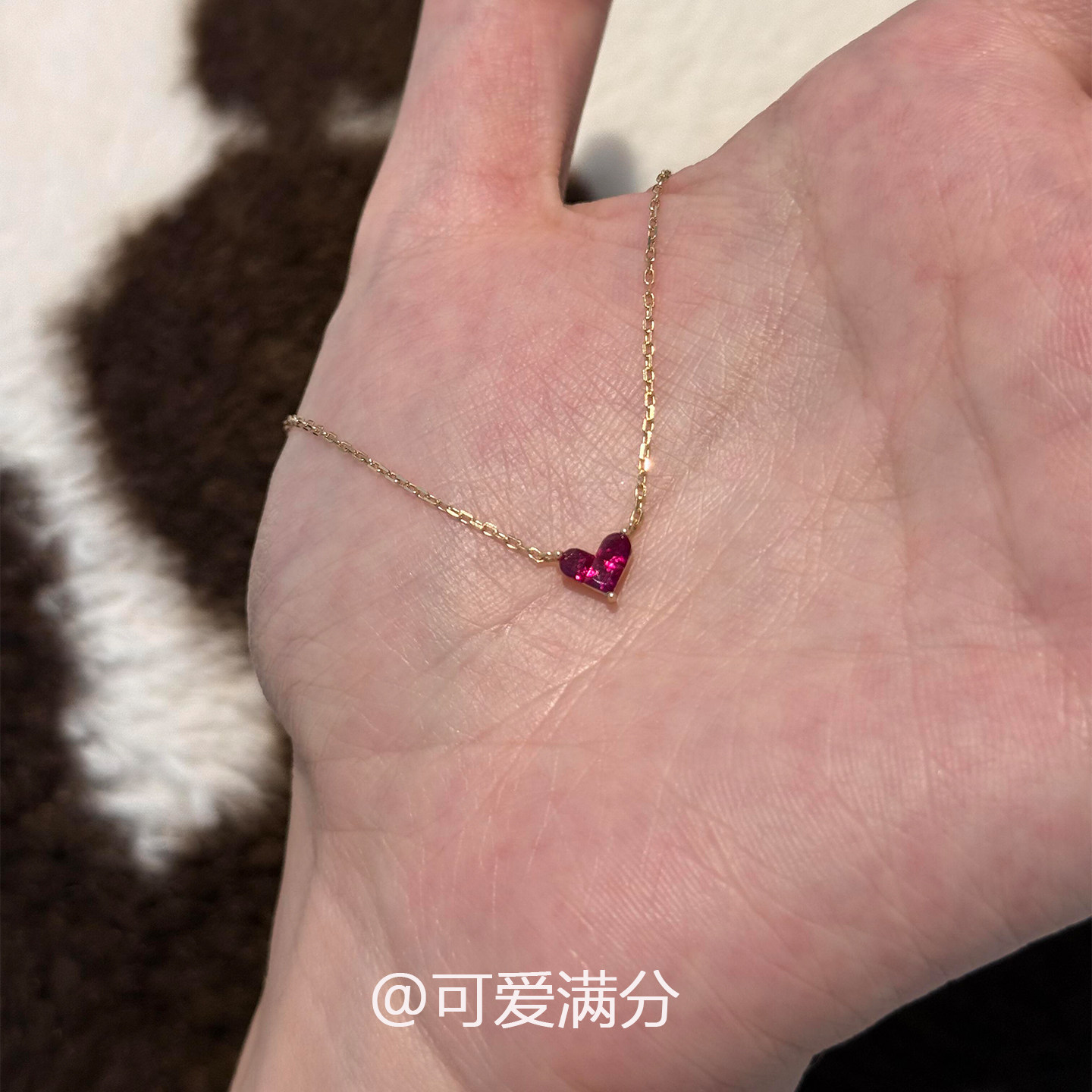 日系金色mini爱心吊坠项链女款叠戴百搭颈链轻奢小众高级感锁骨链