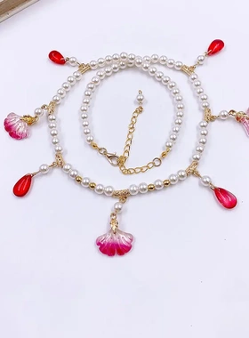 古风汉服璎珞项圈珍珠项链汉服宋制配饰品流苏古装古典首饰仙气女