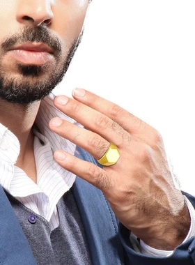 潮流不锈钢扳指男款 欧美时尚钛钢戒指爆款配饰直销