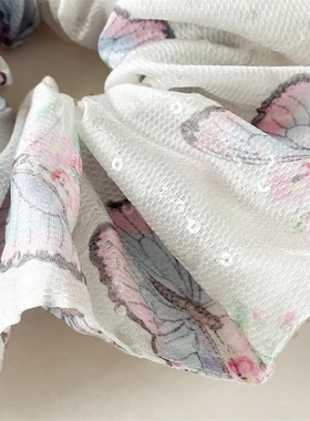 高颜值亮片紫色大肠发圈女2025年高级缎面大版发圈扎马尾头饰