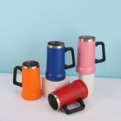 24oz啤酒杯不锈钢真空带手柄巴西啤酒杯大容量保温杯双层真空水杯