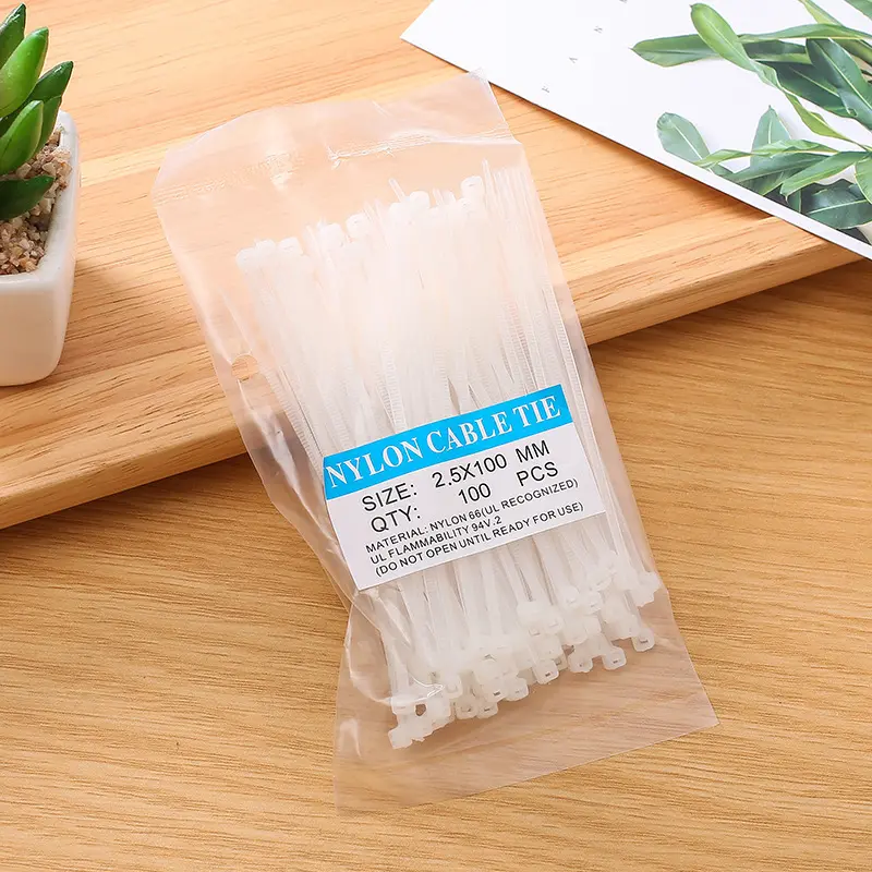 捆线理线带电线束线带 100条装 自锁尼龙扎带束线带 可自由调节松