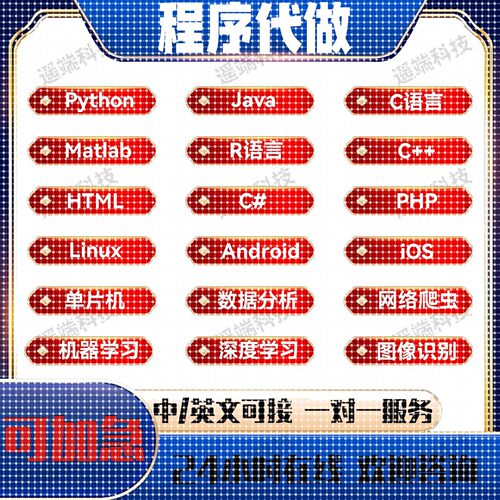 python代编程c/c++代码编写R语言数据分析vb程序代做java算法接单