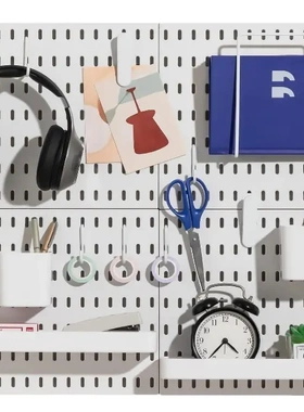 黑色洞洞板免打孔厨房家用洞洞板配件套餐多功能墙面置物架