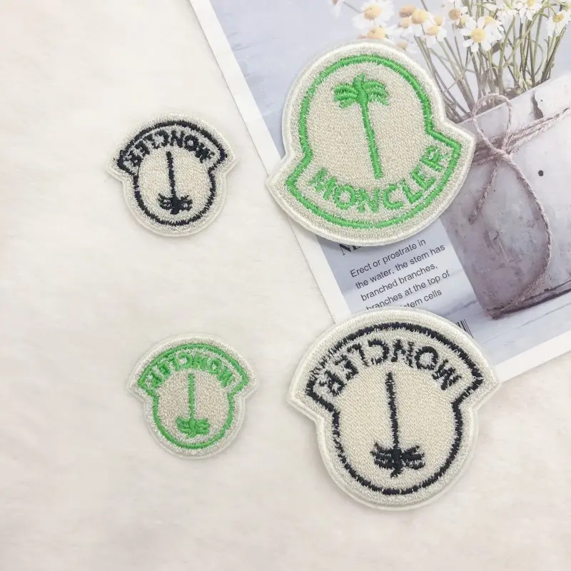 菠仔新款小毛巾绣椰子树刺绣布贴微服装箱包衣服