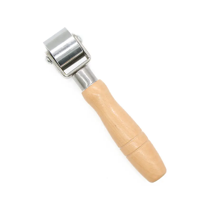 手工牛皮鞋面皮具滚筒皮革压边滚轮贴合工具