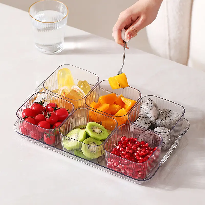 盒轻奢家用客厅茶几分格糖果盒水果盘v收纳盒