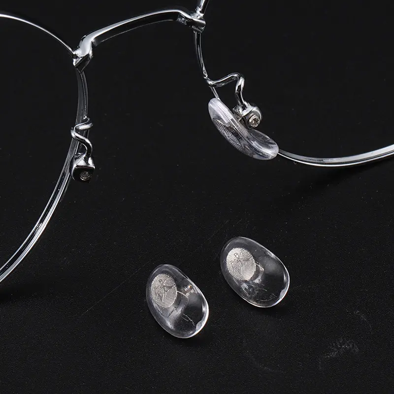 眼镜鼻托 钛logo金色 铜芯鼻托pv材质锁式通用鼻托直供