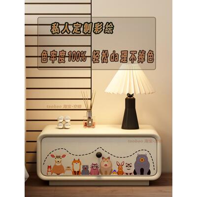 实木榻榻米床头柜家庭卧室抽屉式单层储物柜小矮高端床头柜