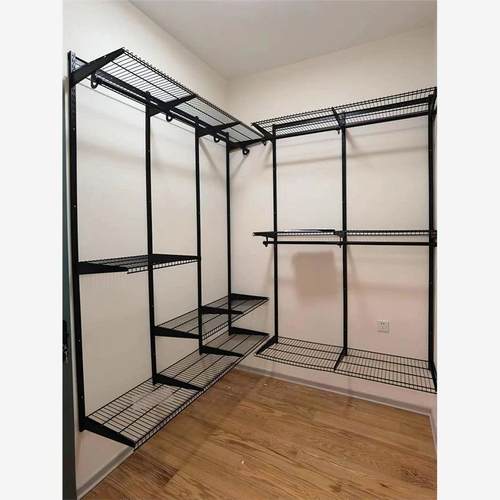 金属衣柜步入式衣帽间架子不锈钢货架式衣柜卧室定制