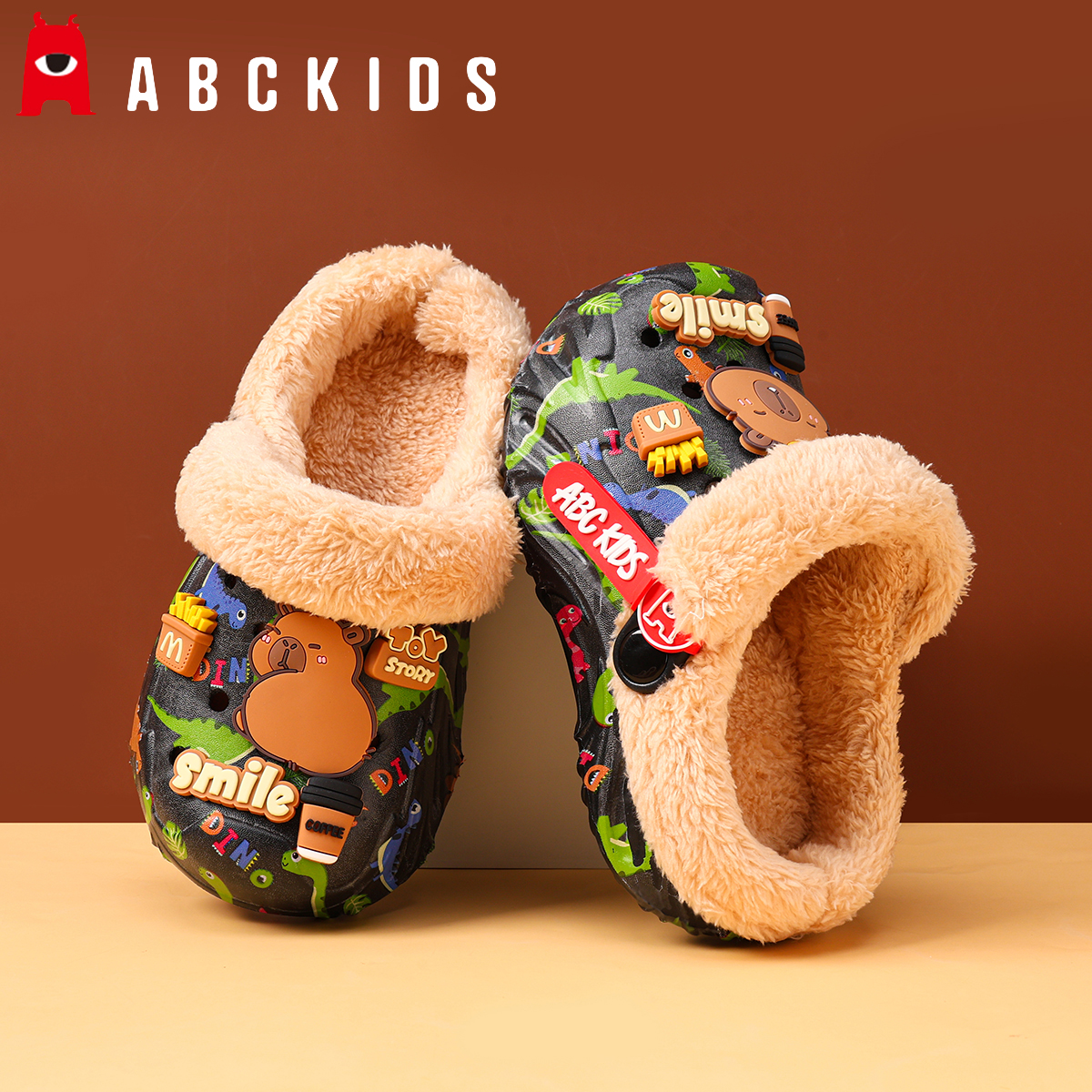ABCKIDS儿童棉拖鞋冬季新款
