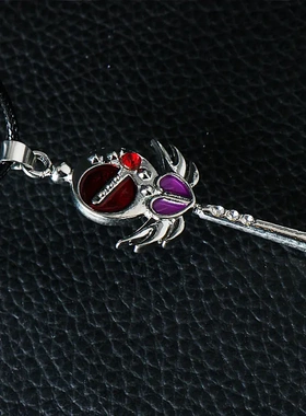 美战士星月权杖项链创意个性翅膀魔法棒吊坠锁骨链卡通合金镶钻