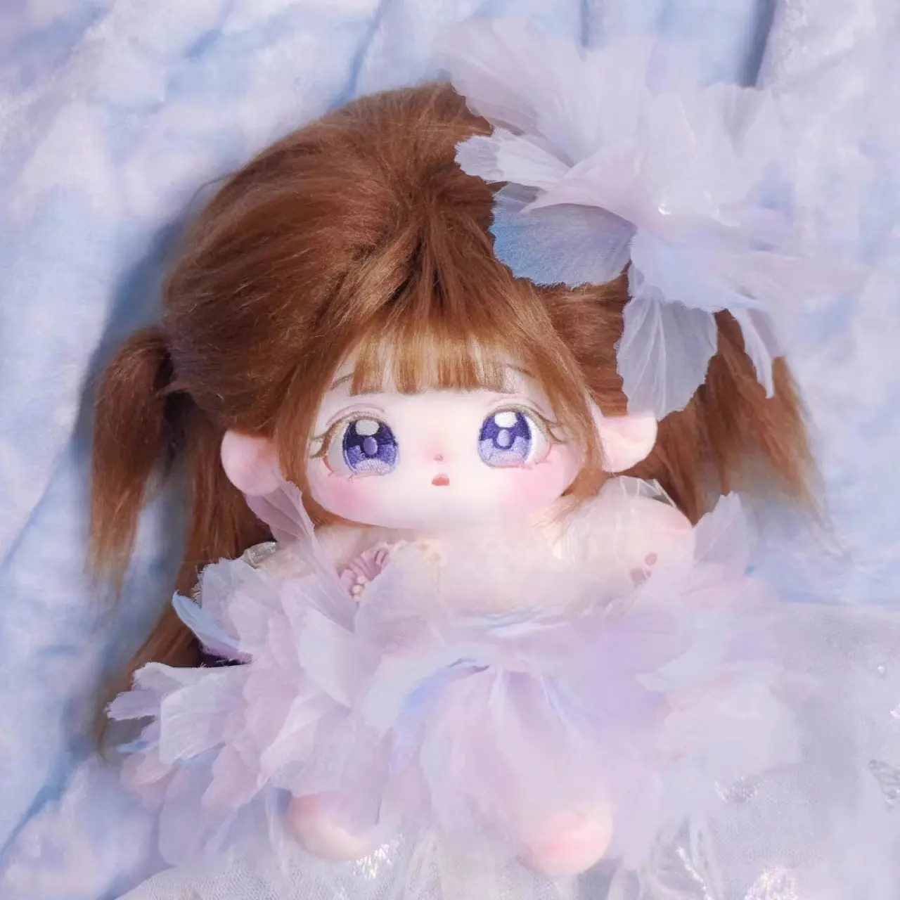 未晚棉花娃娃20cm毛绒玩具公仔玩偶炸毛裸娃送女生节日礼物可爱