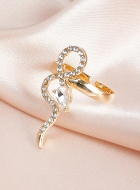 欧美时尚个性蛇形水钻戒指复古气质冷淡风戒圈指环女戒指/指环