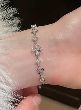 复古简约锆石马蹄扣手链轻奢高级感小众手环时尚气质宫廷风手饰女