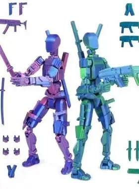 人偶13关节可动3d打印第3代假人玩偶全身解压摆件装饰摆件板子款