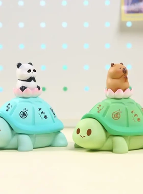 网红乌龟萌宠龟小仙纳福收纳摆件桌面装饰品小物件收纳盒一件代发