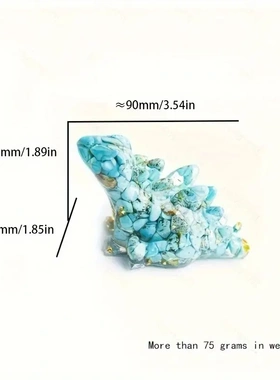 天然水晶碎石滴胶树脂可爱恐龙摆件齿龙家居装饰办公桌面摆件晚辈